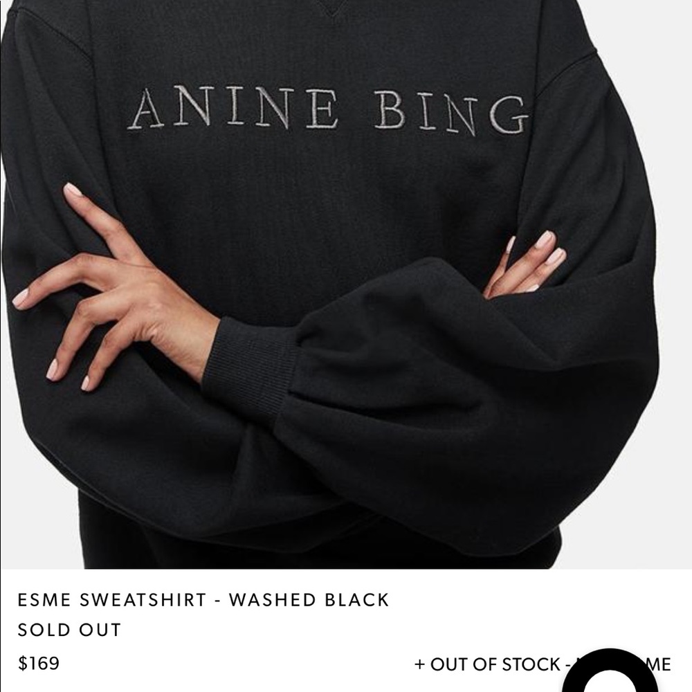 Anine Bing Black Crew Neck Sweater - Picture 4 of 7